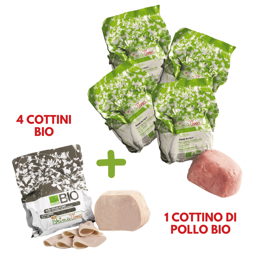 4 Cottini Bio + 1 Cottino di Pollo Bio